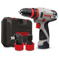 Дрель аккумуляторная CROWN  CT21072HQX-2 BMC + 3 насадки 