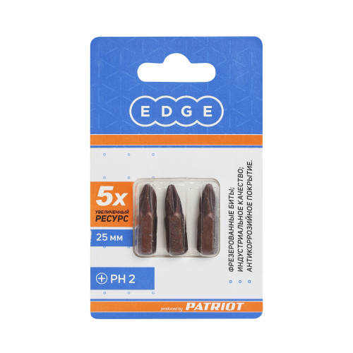 Бита крестовая EDGE by PATRIOT PH2 25мм, 818010009